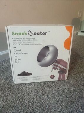 SnackCoater Chocolate Coating Attachment (Silver) - Compatible with KitchenAid